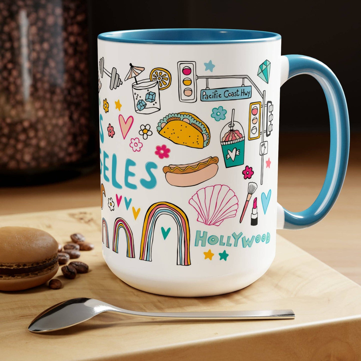Los Angeles - *BIG* Coffee Mug (15oz, blue)