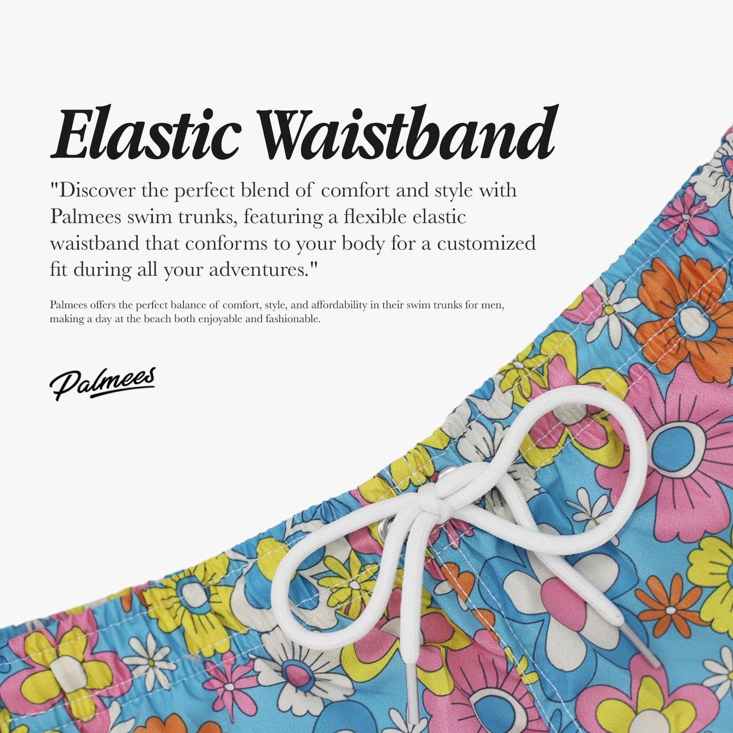Summer Bloom Swim Short: Multi-Colored / XL (34-35)