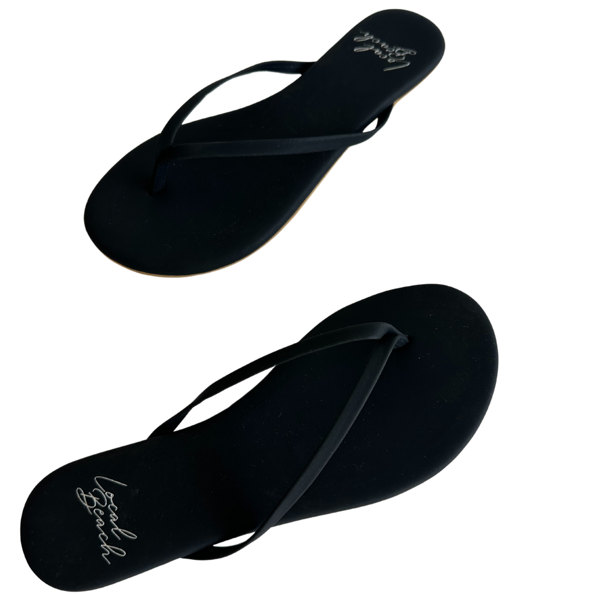 Women's Flats Flip Flop Black: Black / 7