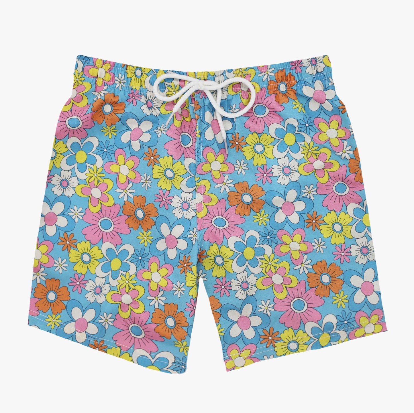 Summer Bloom Swim Short: Multi-Colored / XL (34-35)
