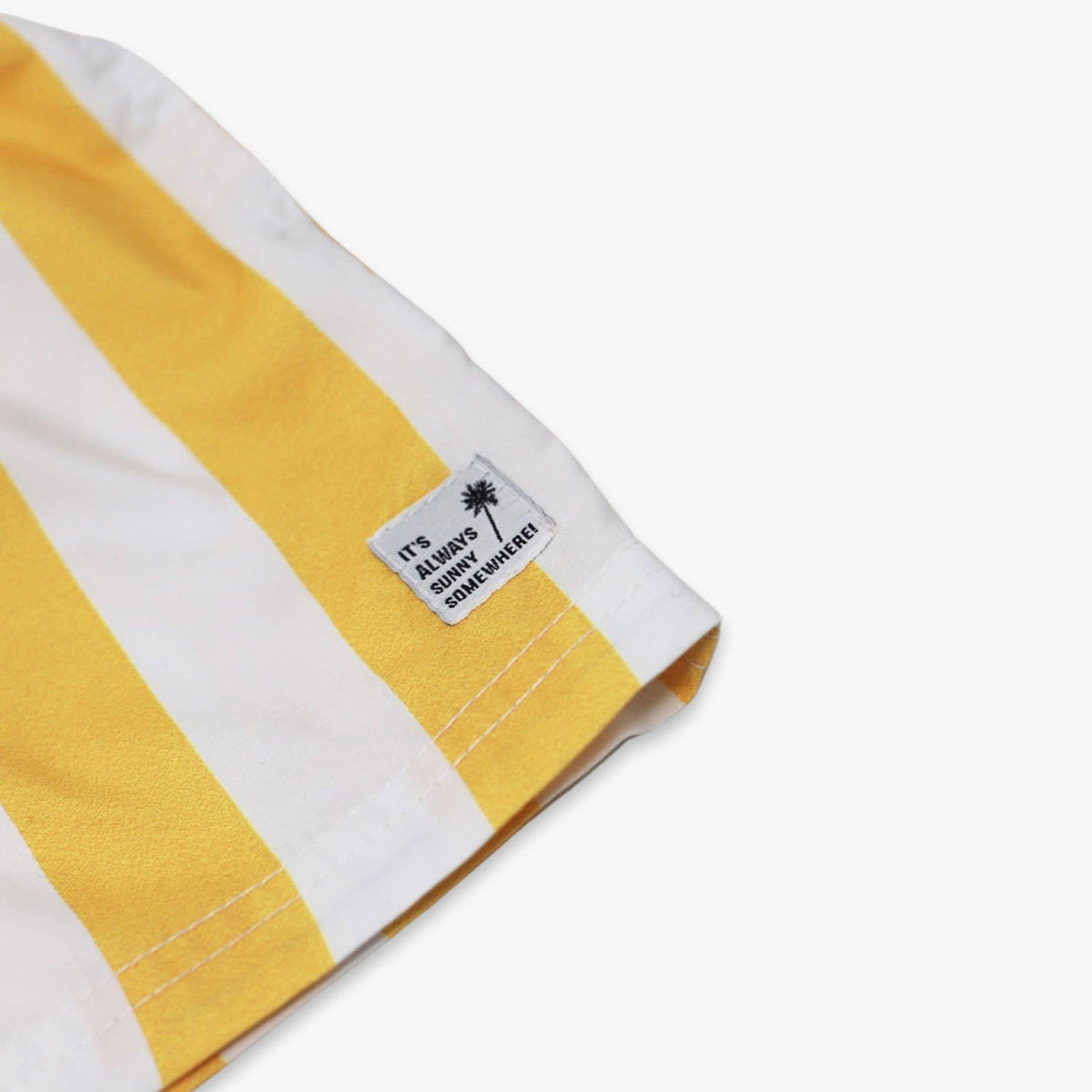 Yellow Stripes Swim Short - Kids