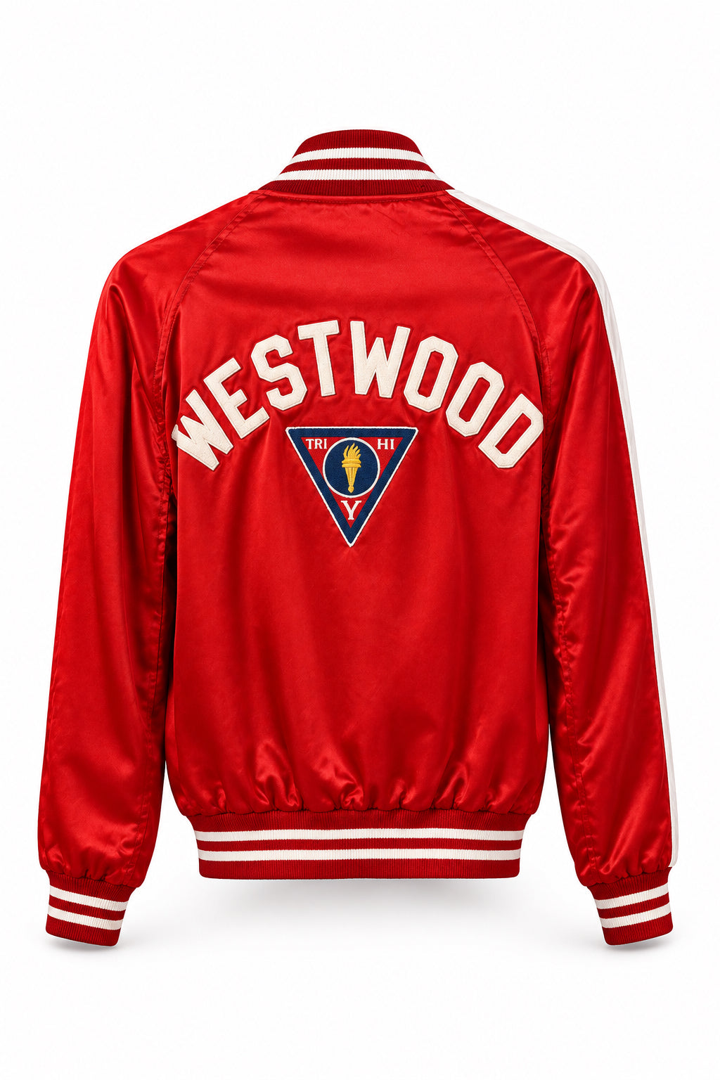Satin Red Bomber