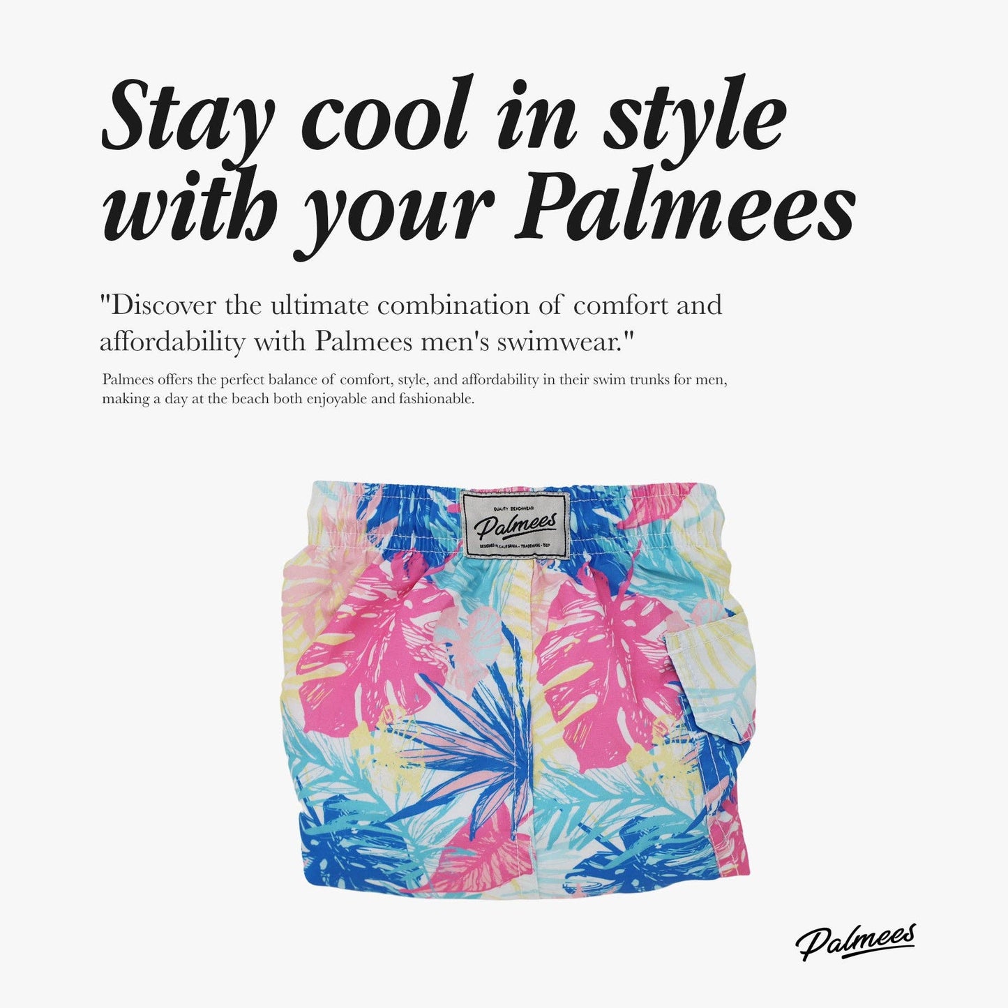 Leaves Swim Short: Multi-Colored / M (30-31)