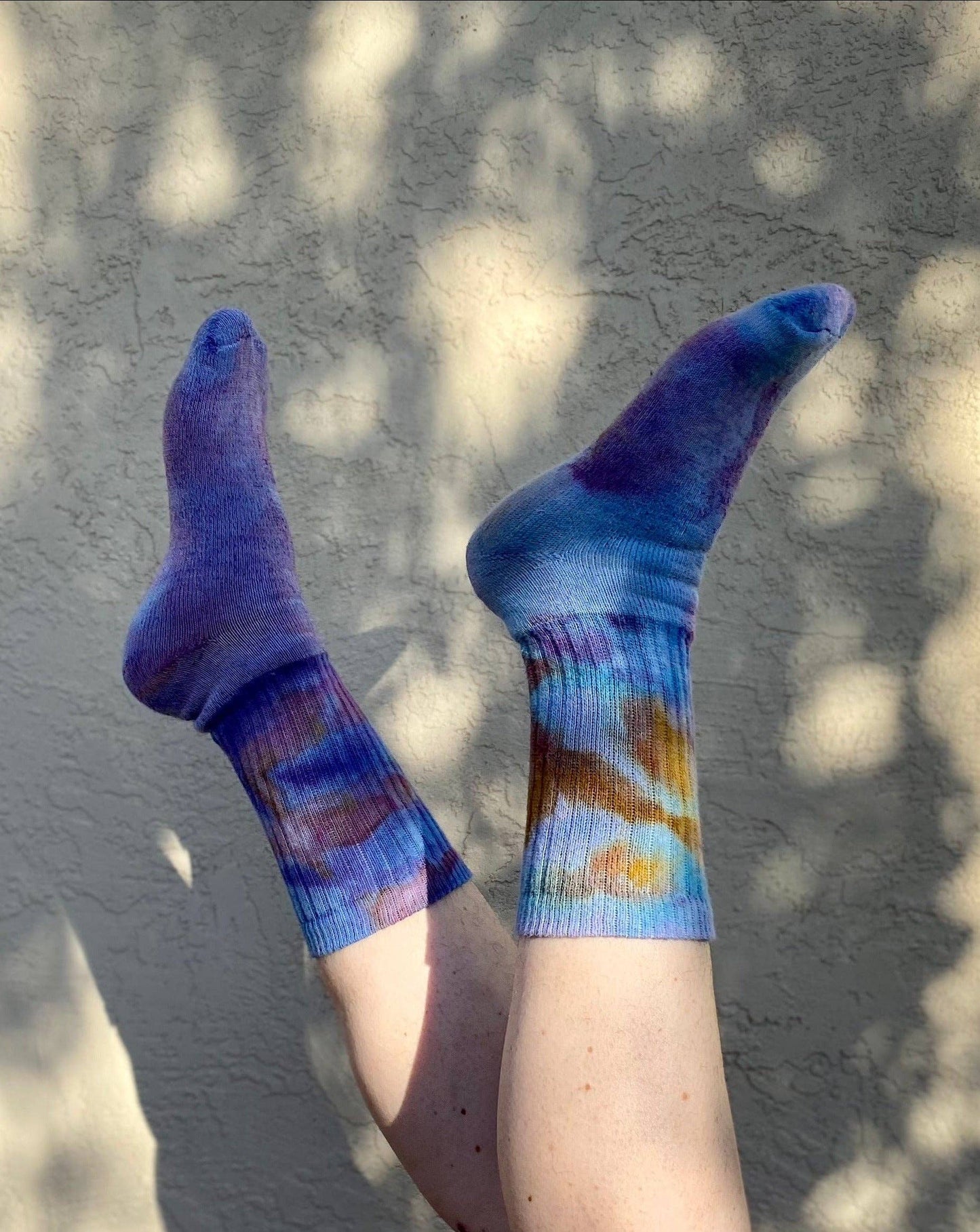 Hand Dyed Organic Cotton Crew Socks: Slate / Small (8-10),