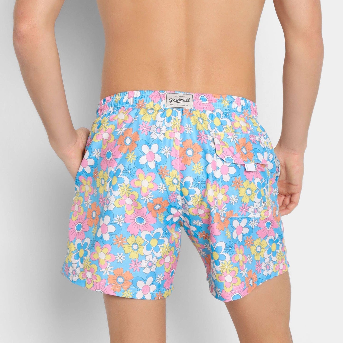 Summer Bloom Swim Short: Multi-Colored / XL (34-35)