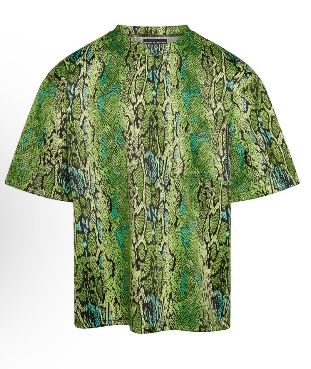 Green Python S/S Top