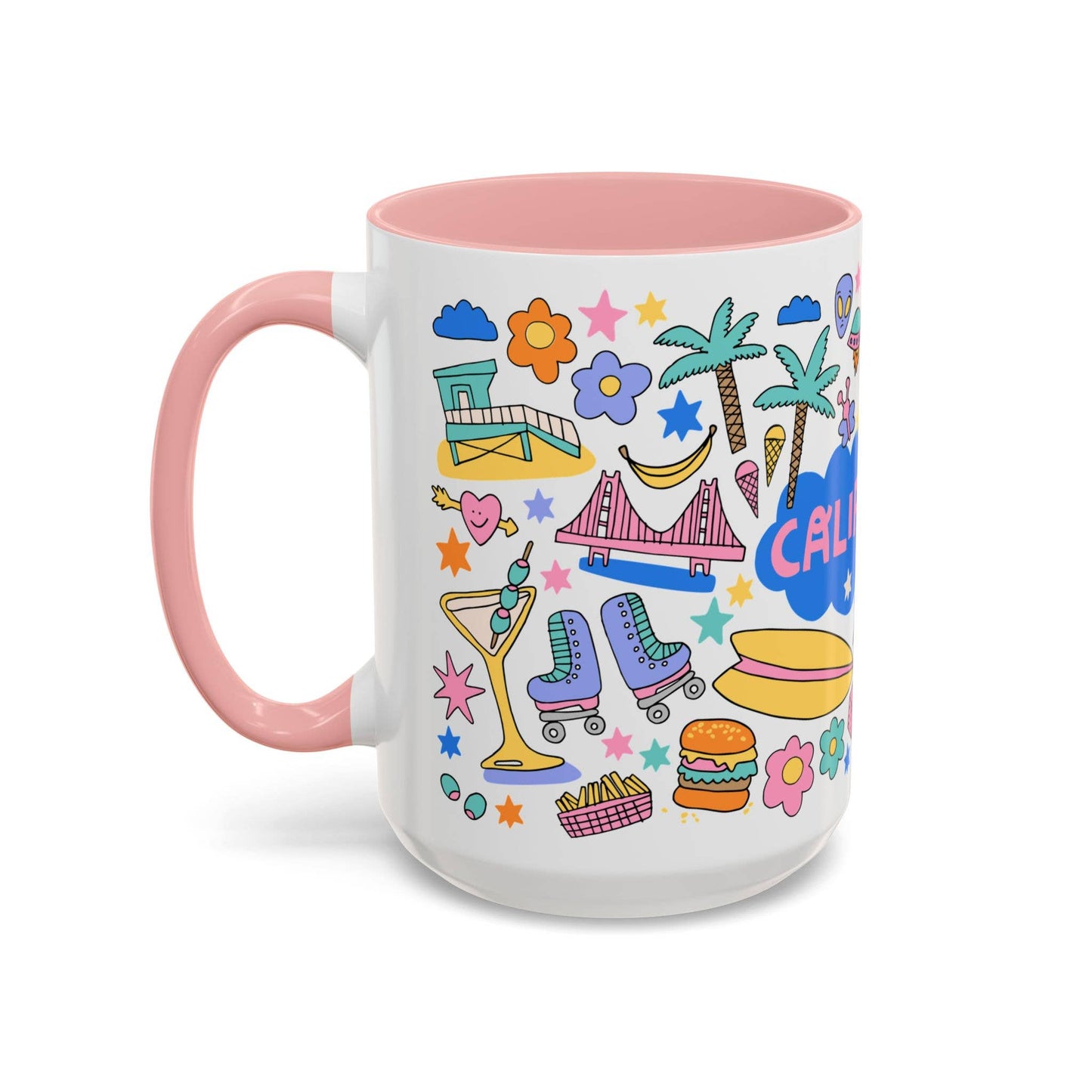 California Sunshine Coffee Mug (15oz, pink)
