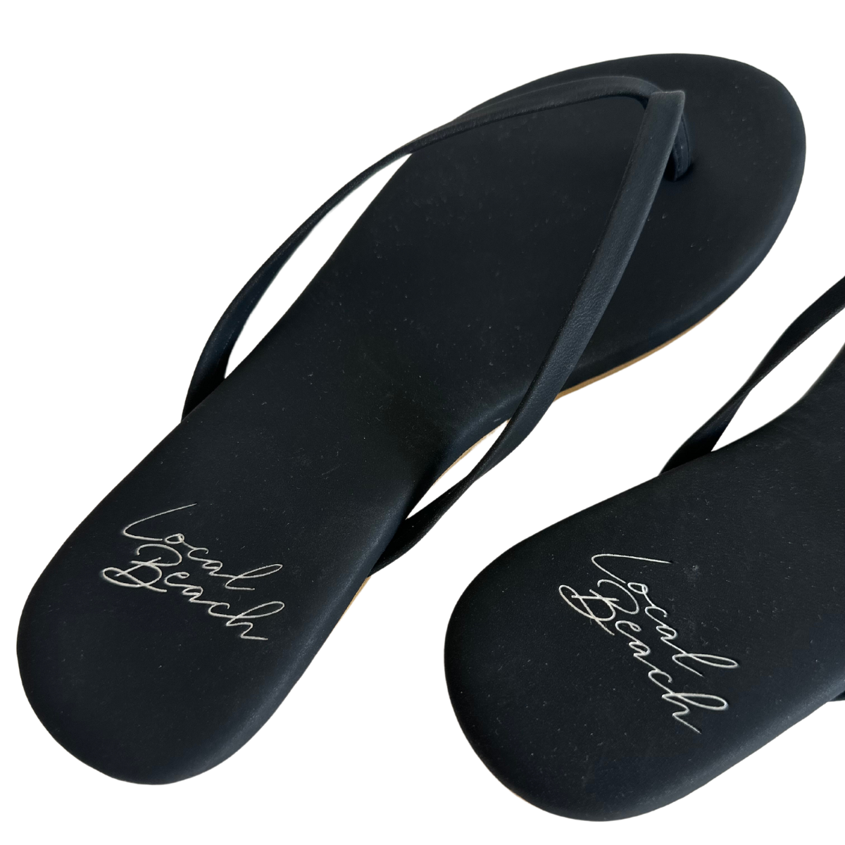 Women's Flats Flip Flop Black: Black / 7