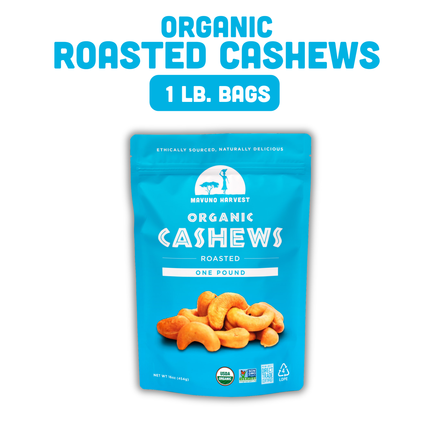 Organic Roasted Cashews: 4 oz