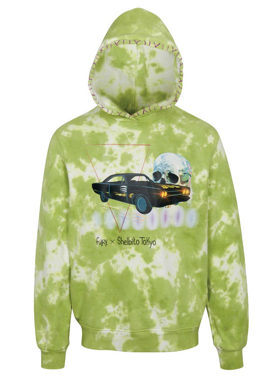 SHELBITO LIME TIE DYE HOODIE