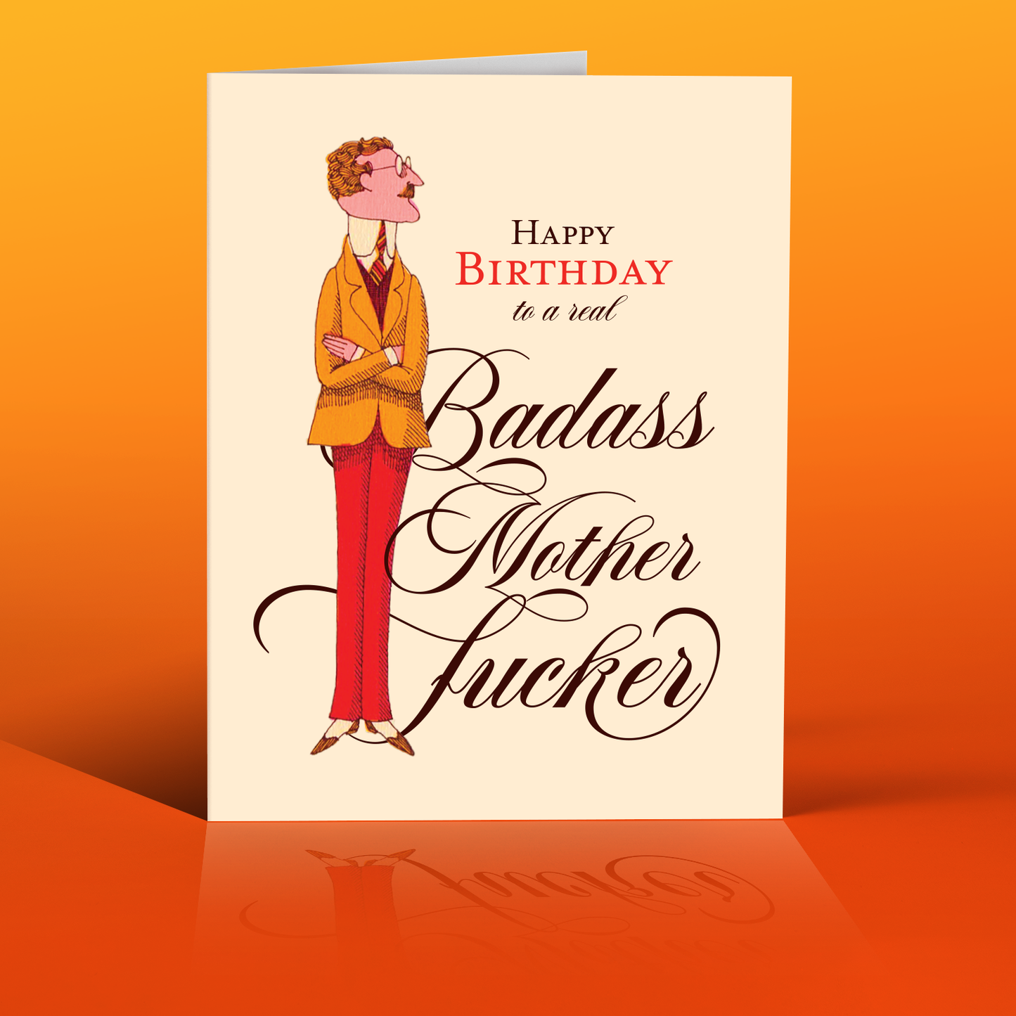 MOFO DANDY REAL BADASS birthday card