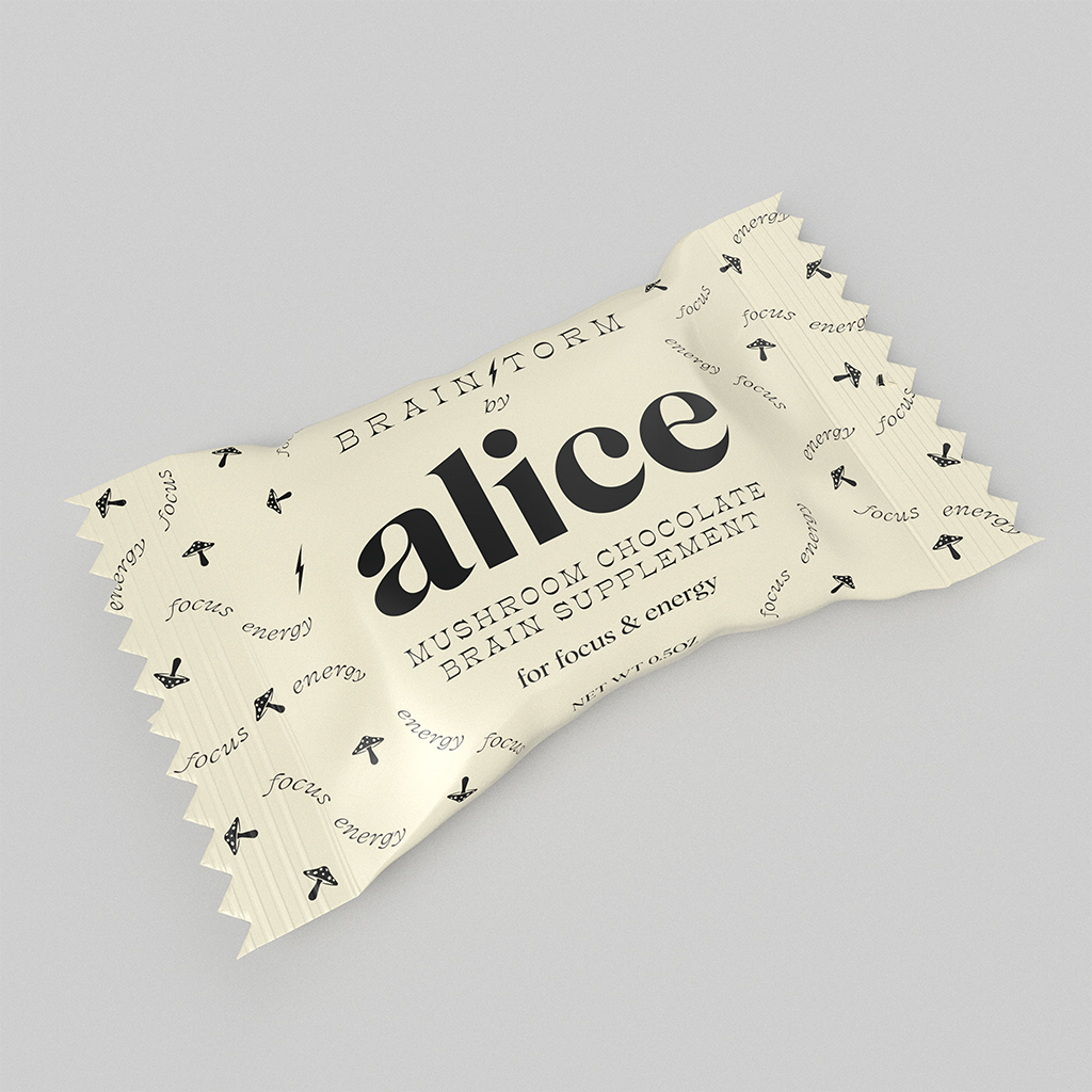Brainstorm Singles — mushroom chocolates for focus