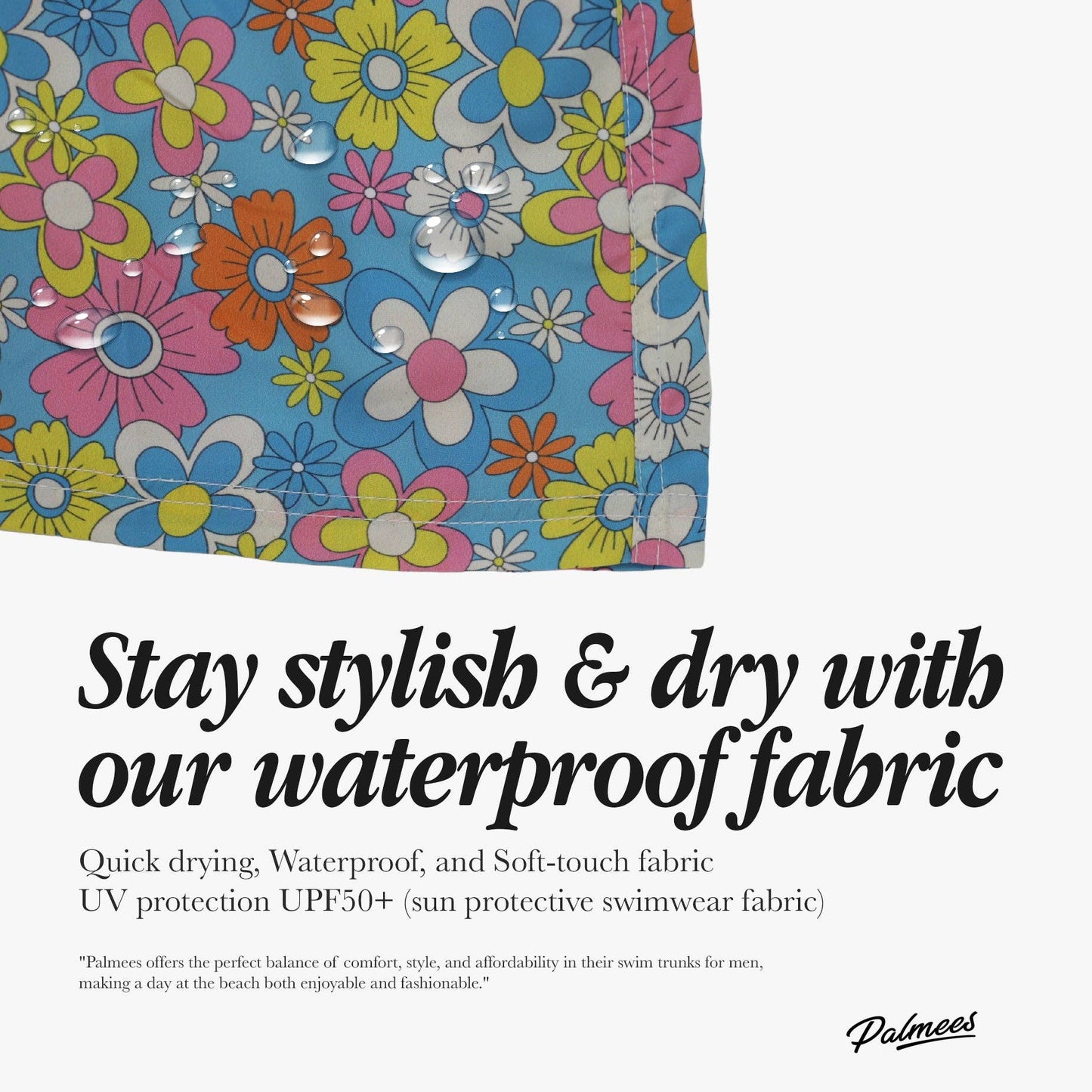 Summer Bloom Swim Short: Multi-Colored / XL (34-35)