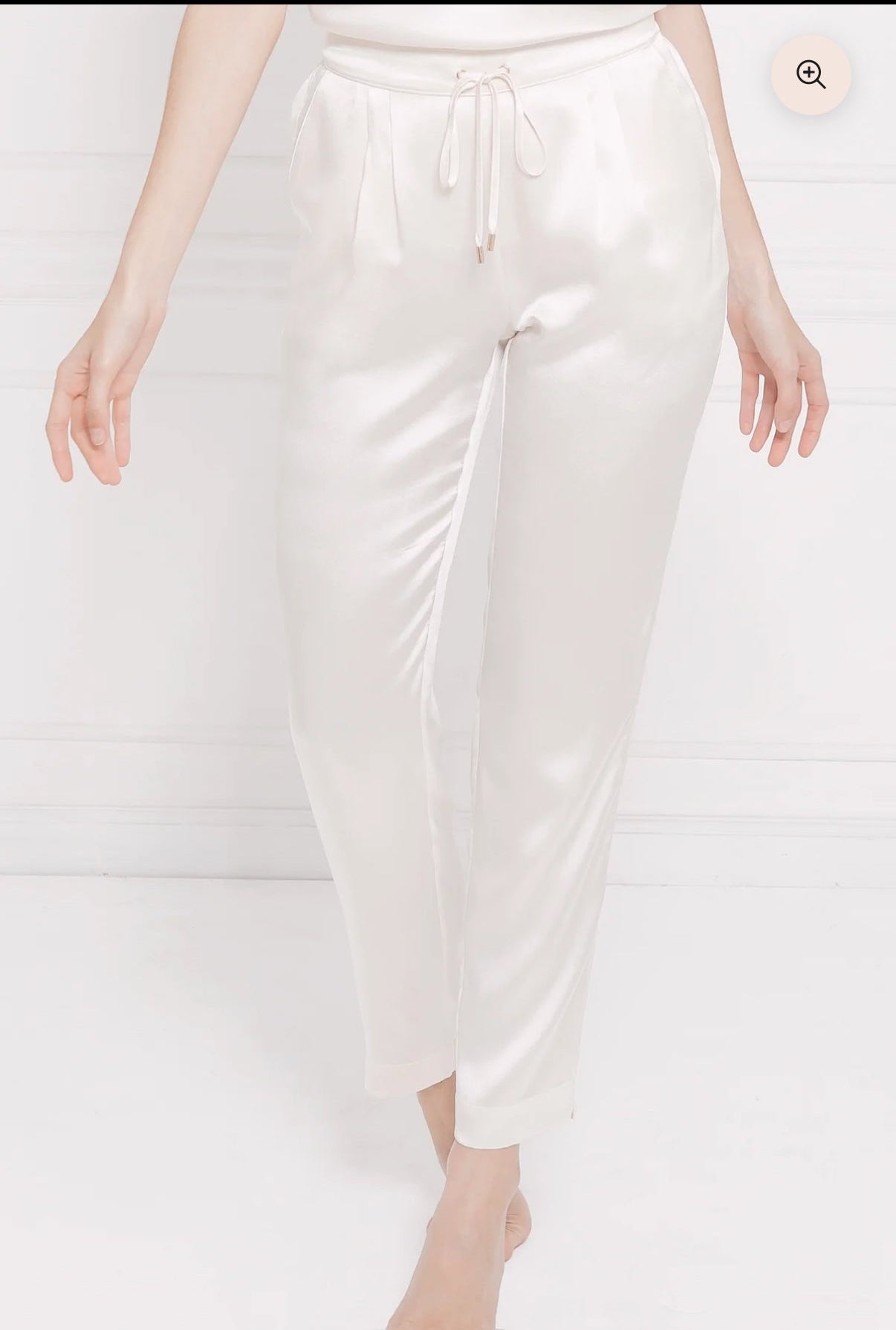 Silk Lounge Pants - Pearl