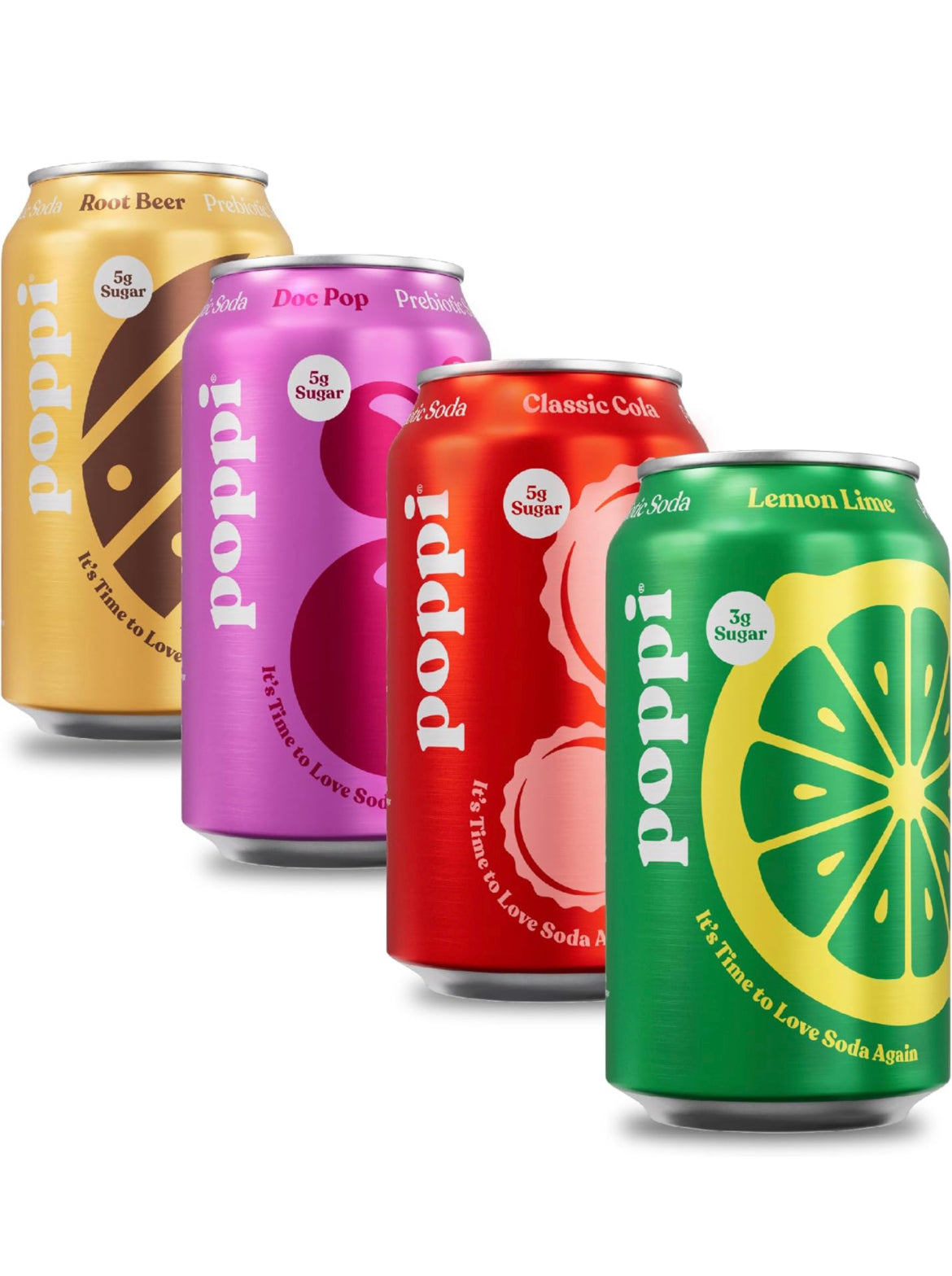 Poppi Prebiotic Soda, Lemon Lime, 12oz