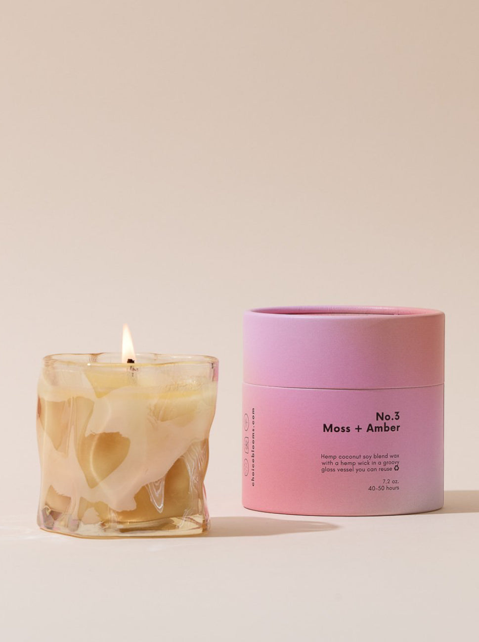 No. 3 Moss + Amber Candle