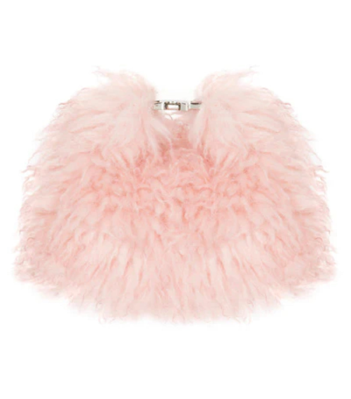 Pink Candy Faux Fur Vegan Baguette Bag