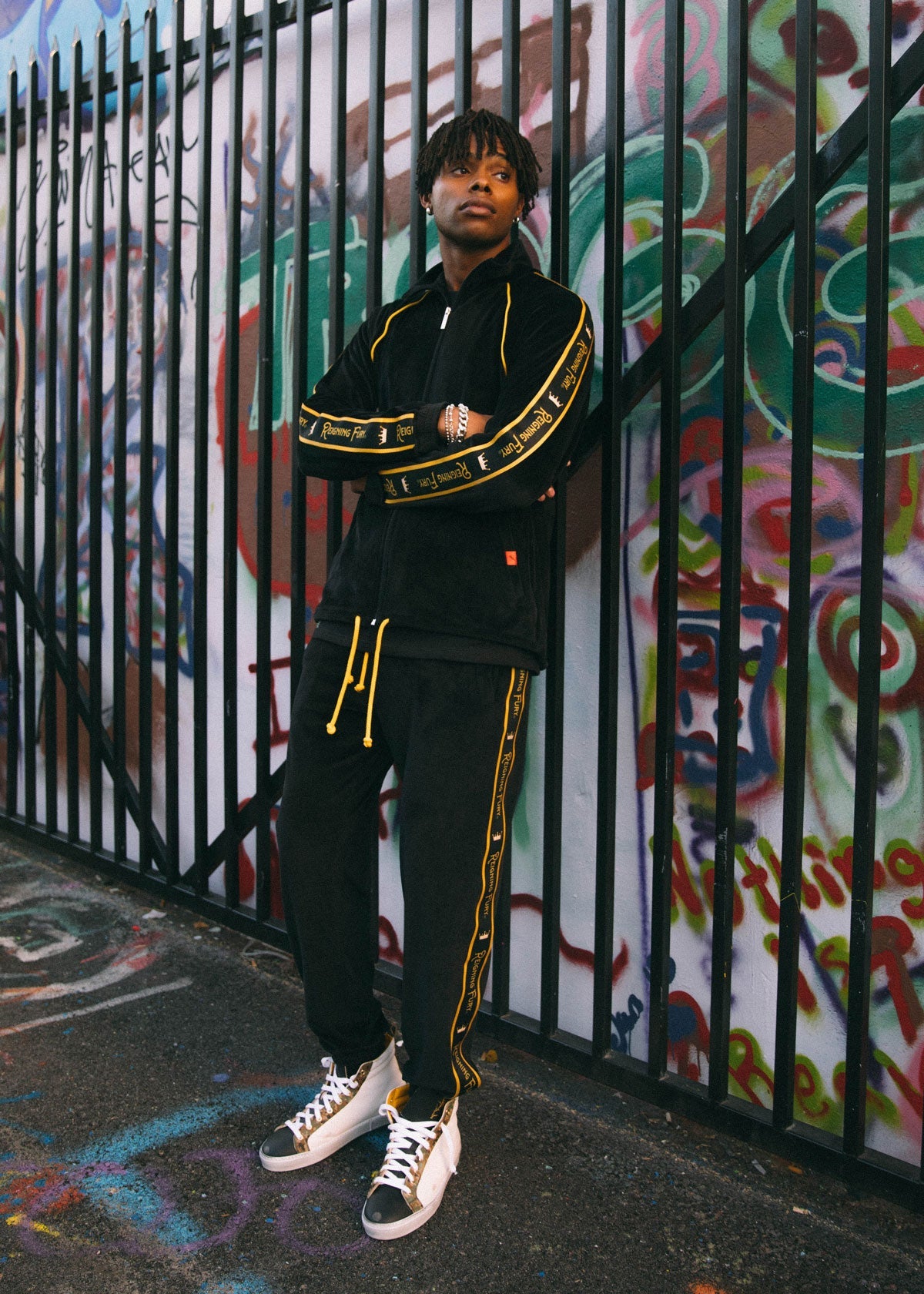 KING FURY VELOUR TRACKSUIT PANT- Luxury Streetwear Set | Designer Velour Collection