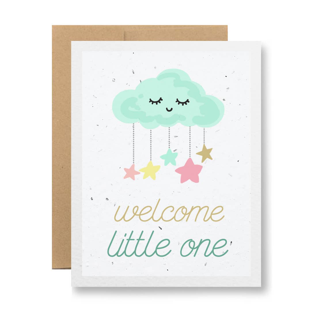 Plantable Seed Paper Greeting Card - Welcome little one