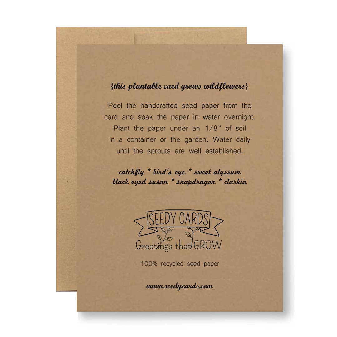 Plantable Seed Paper Greeting Card - ...you know too much: White