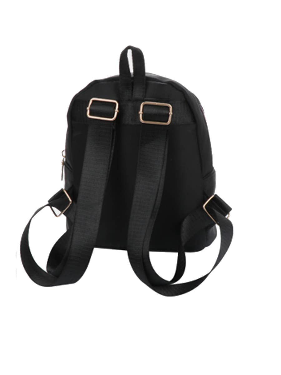 Nylon Mini Backpack: Black