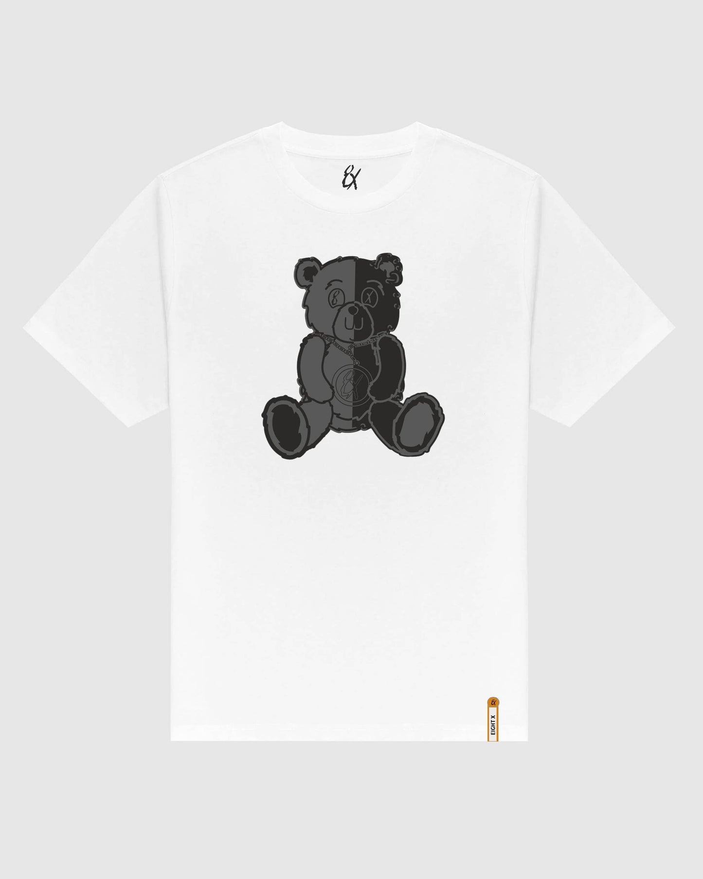 Big Bad Bear Oversized Graphic T-Shirt - White: WHITE / XL