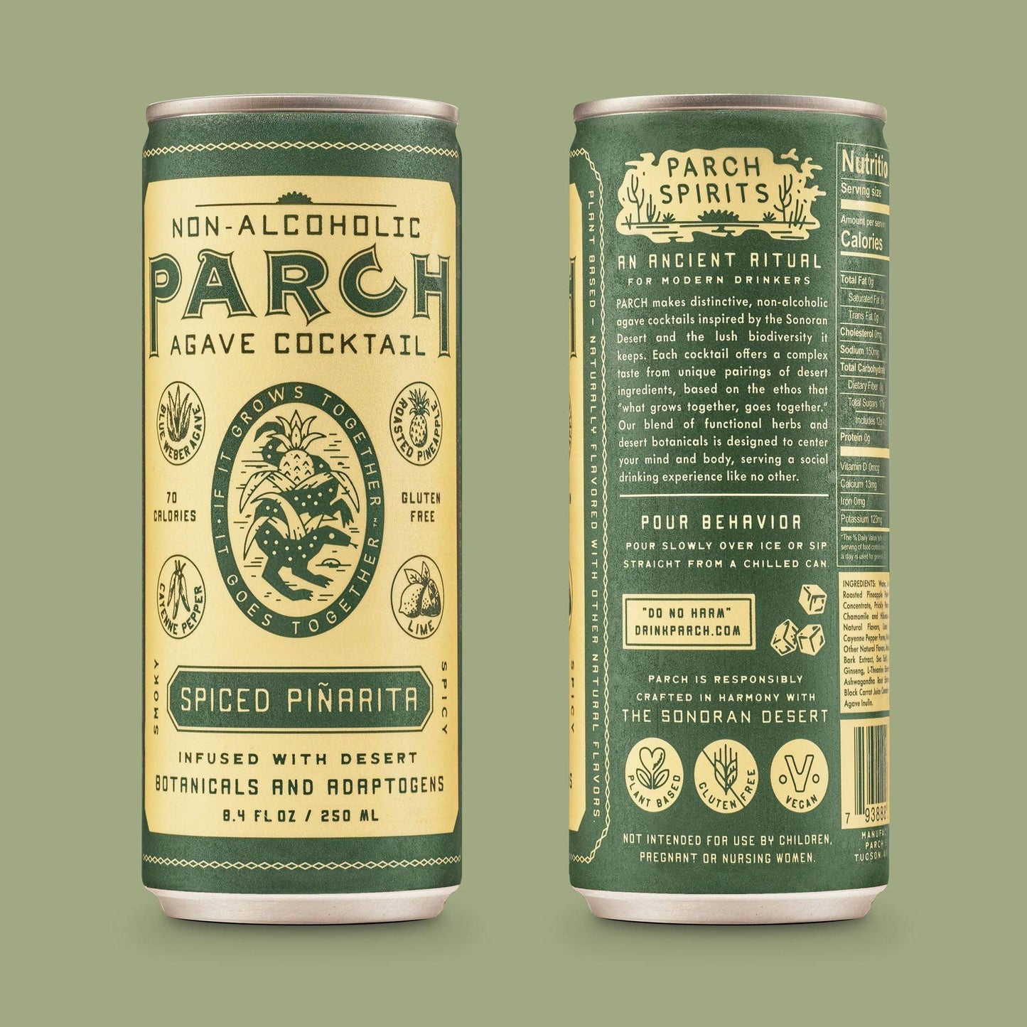 Single Can PARCH Spiced Piñarita Non-Alcoholic Agave Cocktail