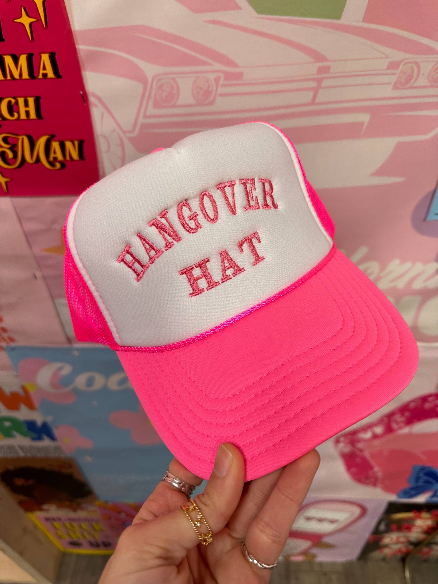 Hangover Hat-Hot Pink(Embroidery)