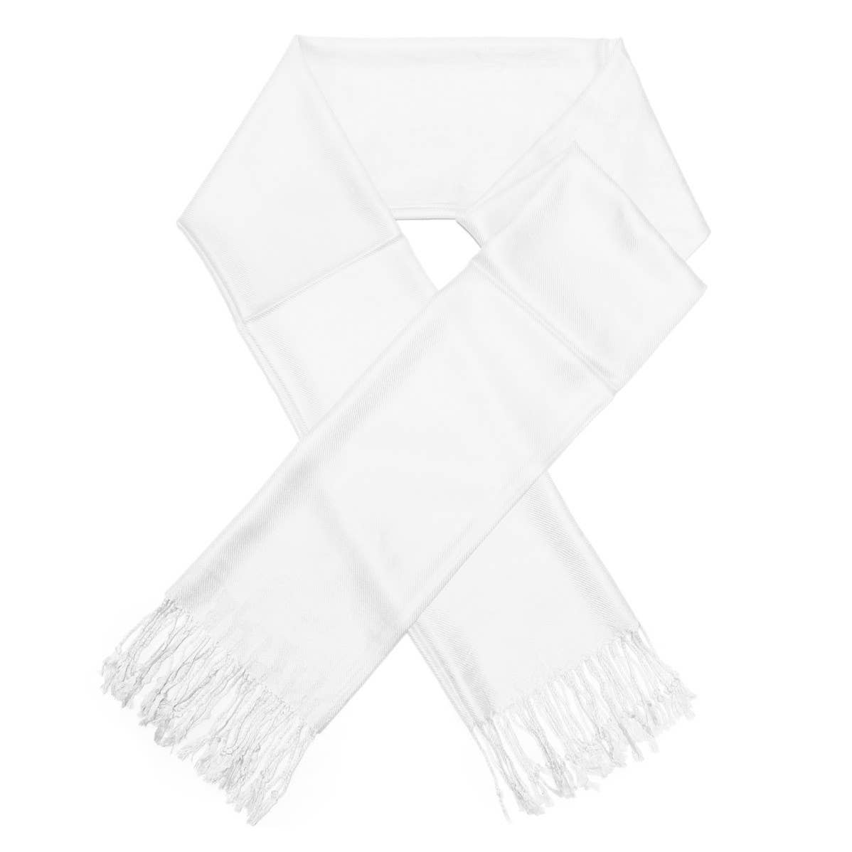 Luxury Solid Faux Pashmina Shawls & Scarves: Black