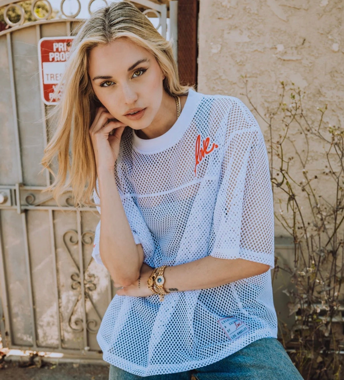 The Lover Mesh Box Jersey - White