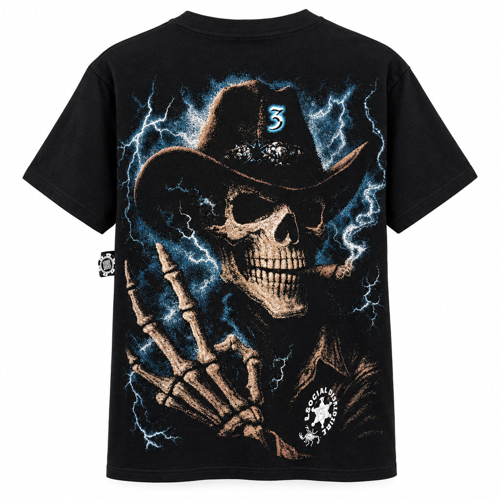 Skull Cowboy TShirt - Black