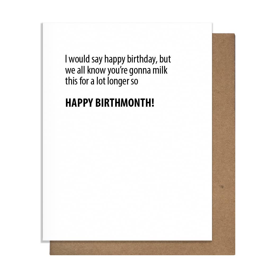 Birth Month - Birthday Card