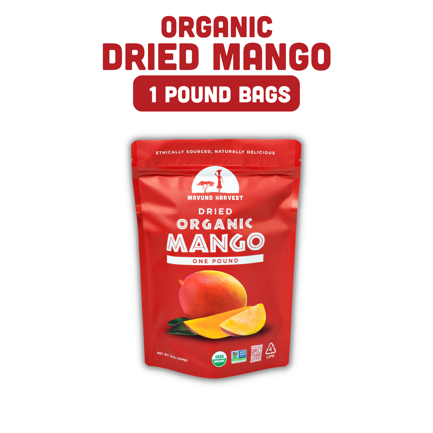 Organic Dried Mango: 2 OZ