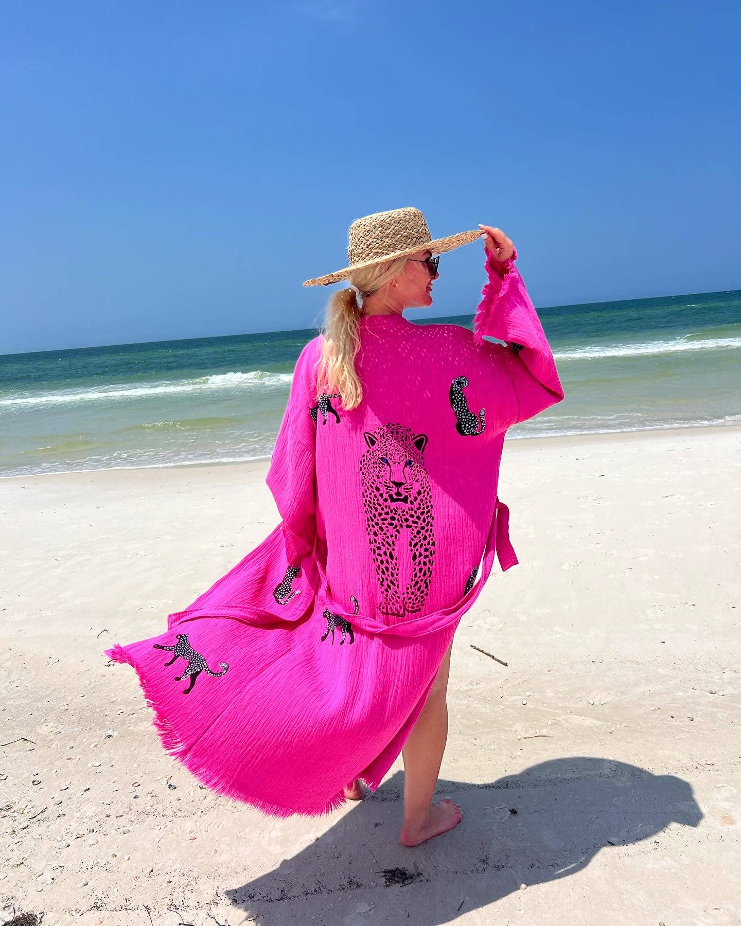 Pink Leopard Kaftan