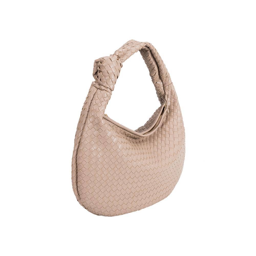 Brigitte Large Nude Recycled Vegan Shoulder Bag