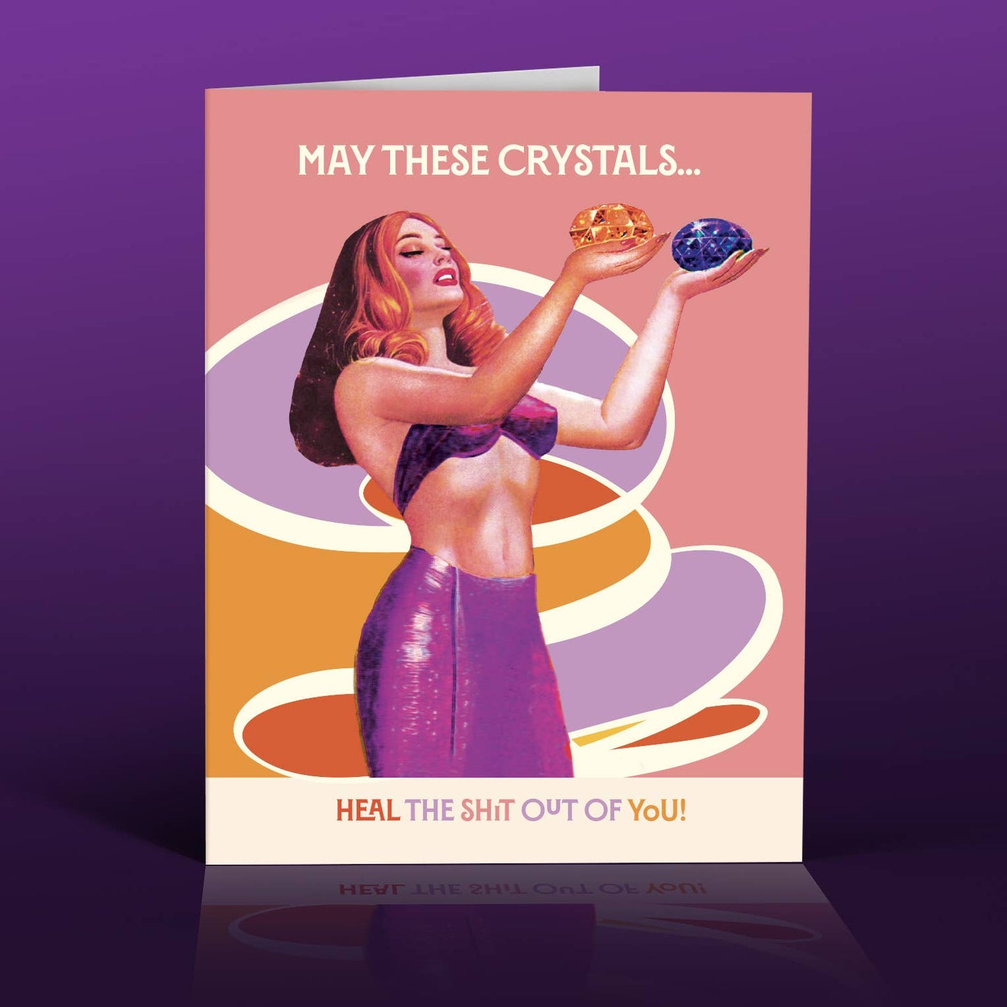 CRYSTALS HEAL friendship card