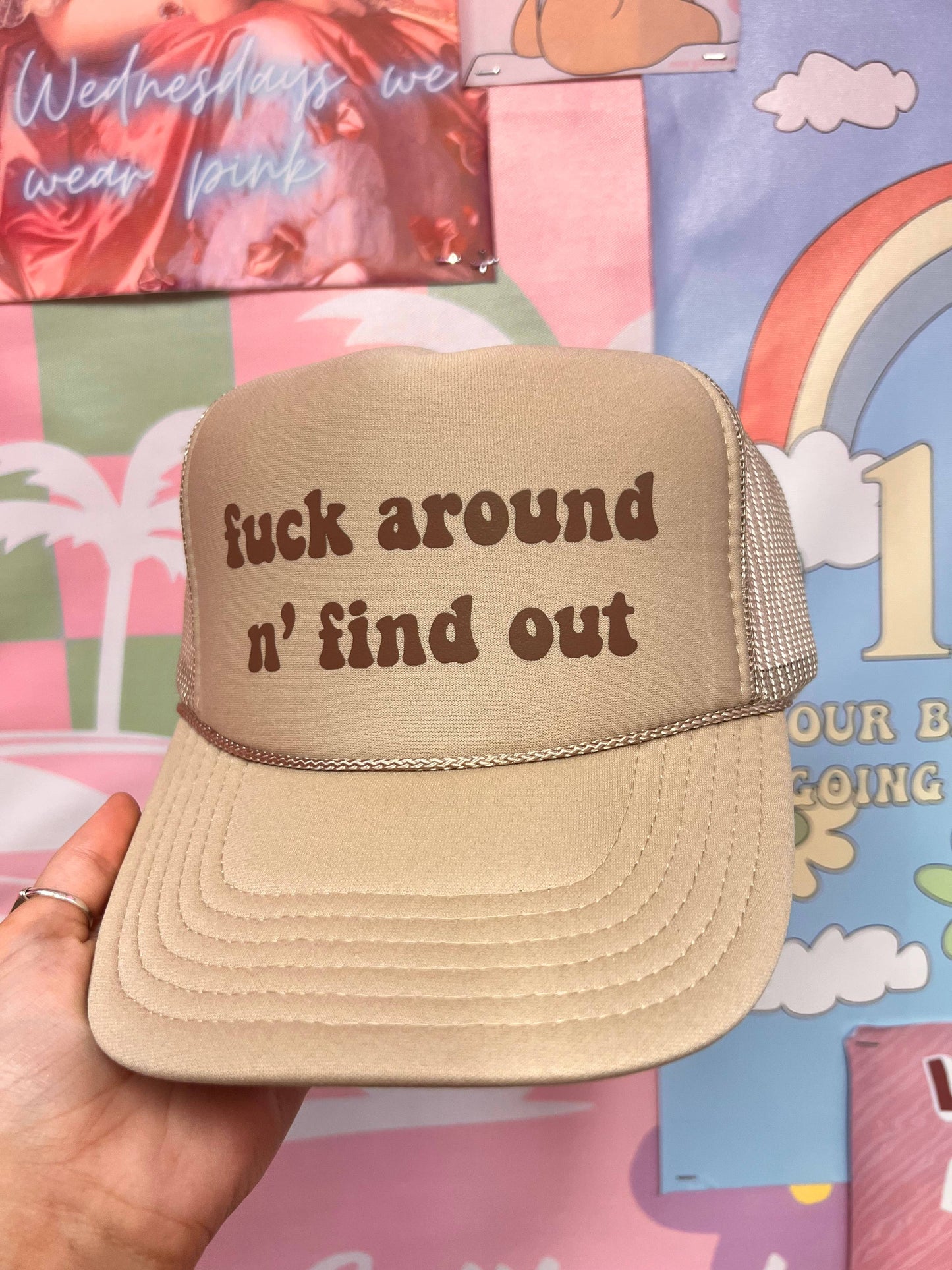 Summer Trucker Hats: Tan