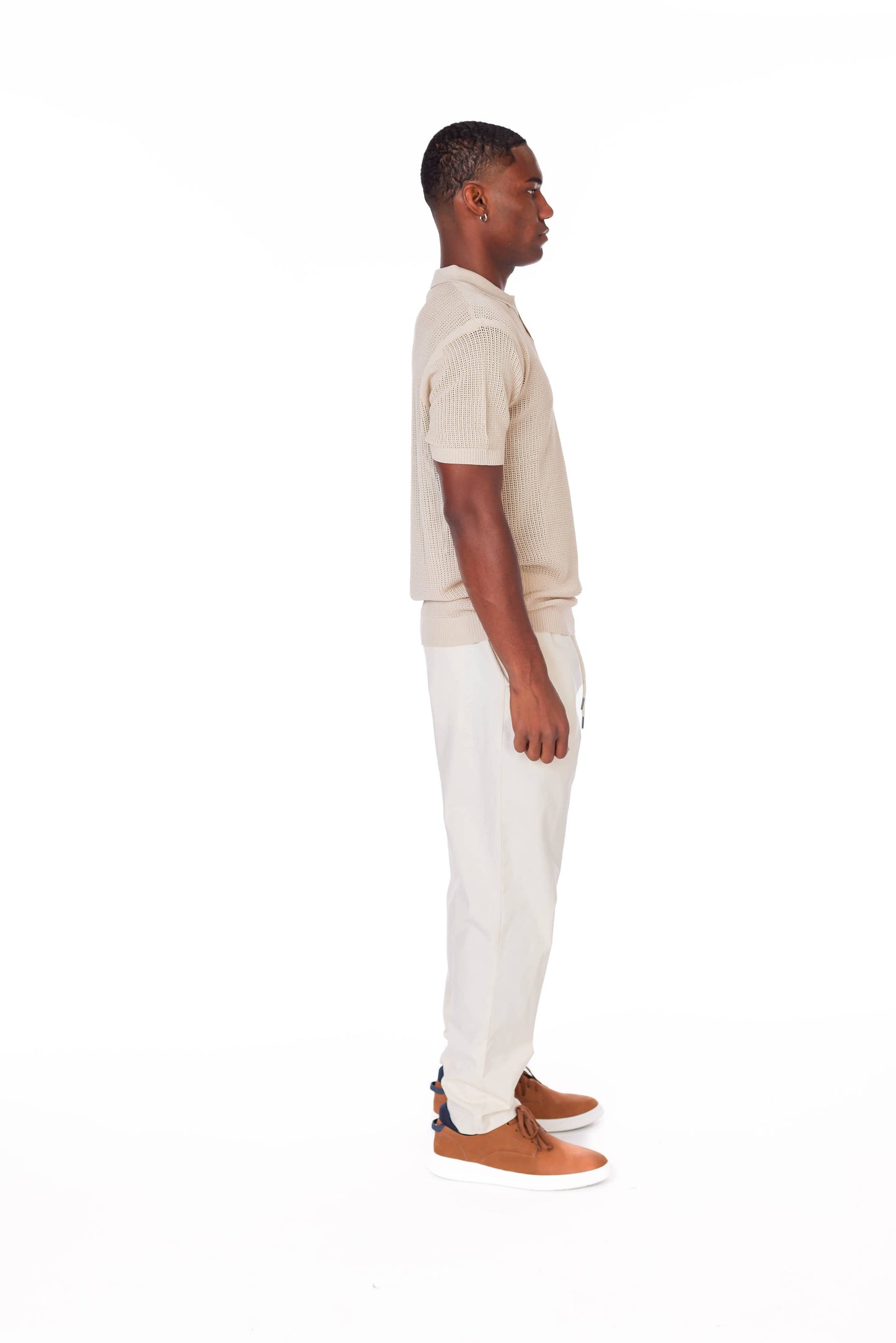 Men's Textured Polo Shirt