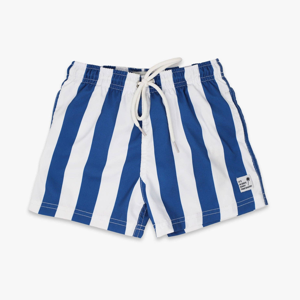 Blue Stripes Swim Short - Kids