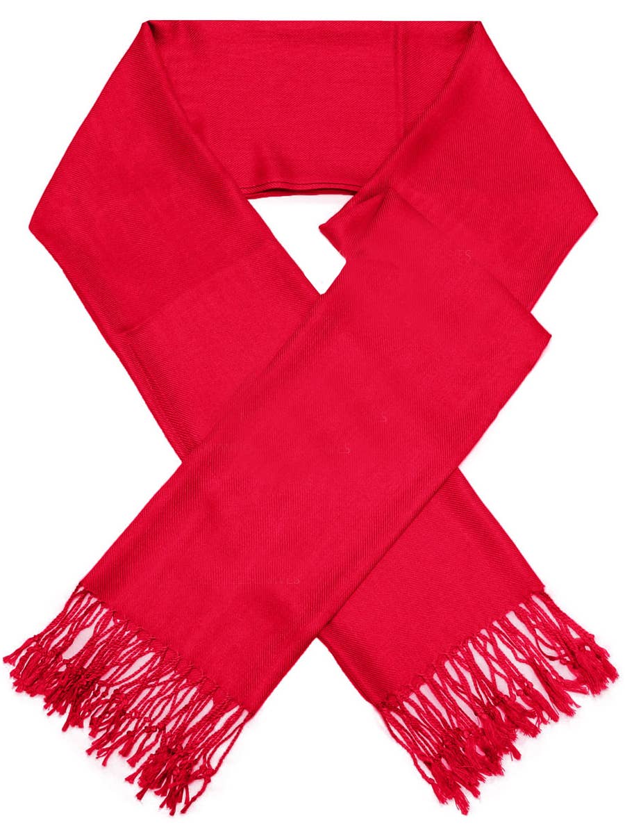 Luxury Solid Faux Pashmina Shawls & Scarves: Black
