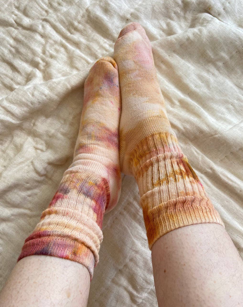 Hand Dyed Organic Cotton Crew Socks: Slate / Small (8-10),