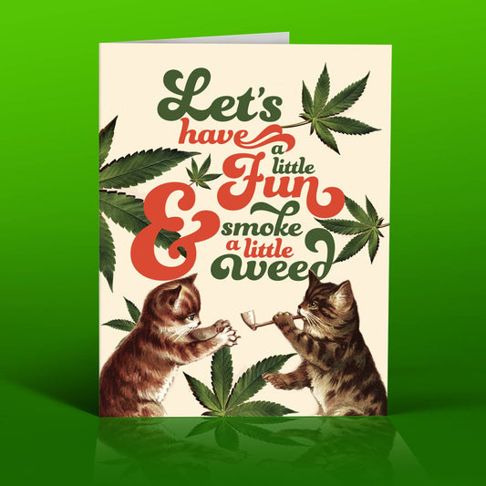 FUN CATS WEED card