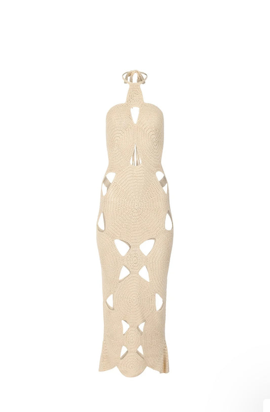 Isla Crochet Dress - Cream