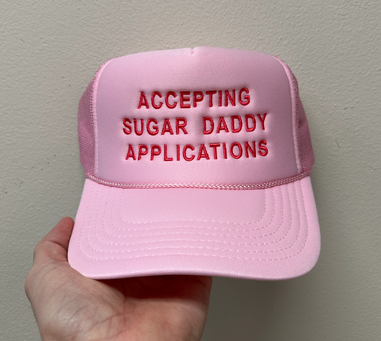 Pink Sugar Daddy Trucker hats