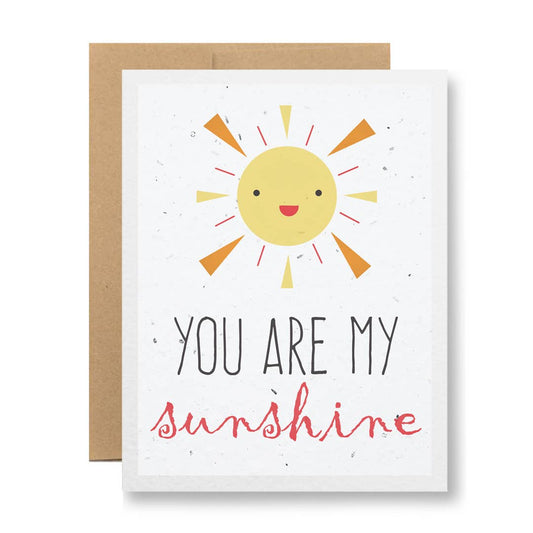Plantable Seed Paper Greeting Card - You are my sunshine
