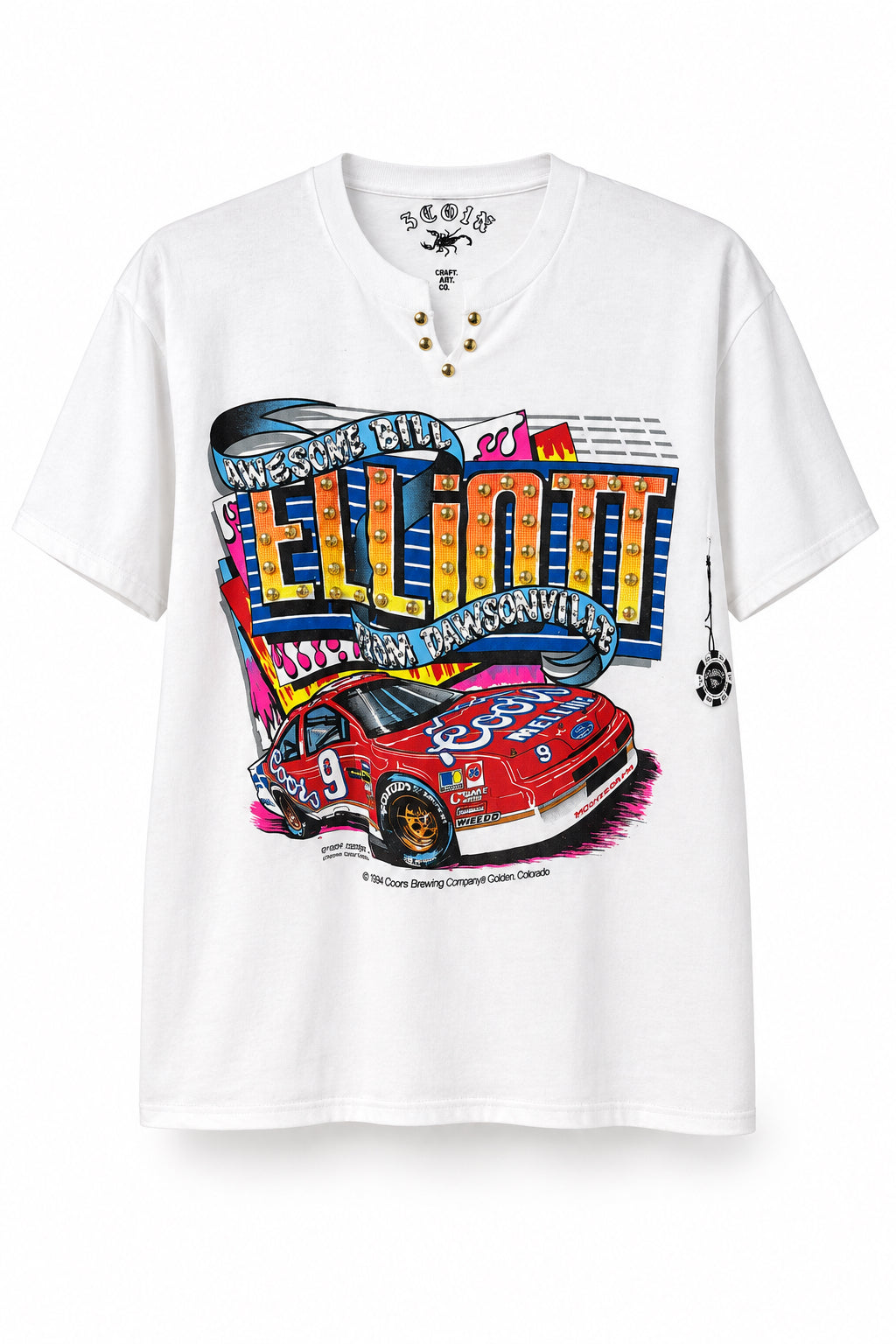 NASCAR Awesome Studded White T