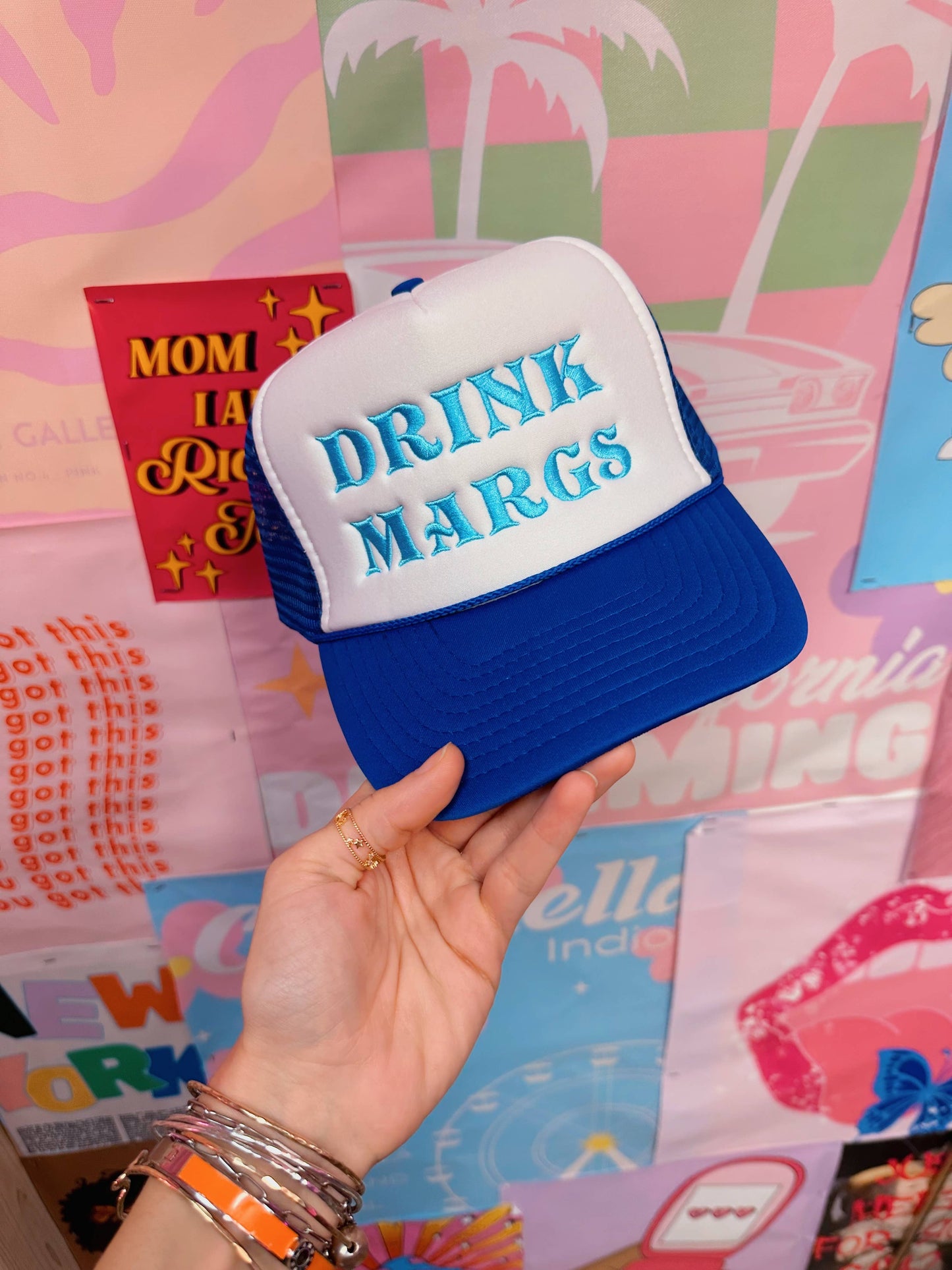 Drink Margs- Blue Trucker Hat