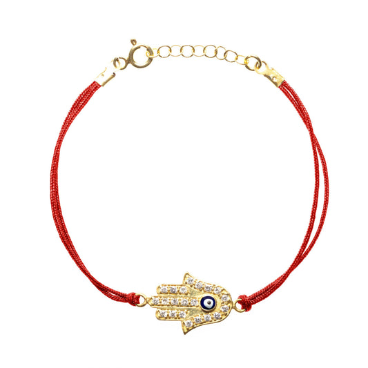 Red String Hamsa Lucky Protection Bracelet