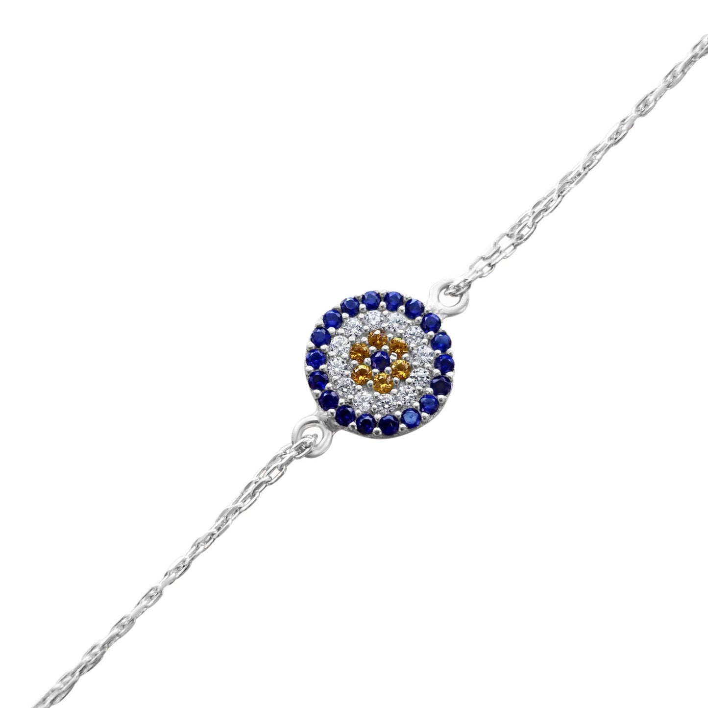 Round Evil Eye Bracelet for Everyday: Gold