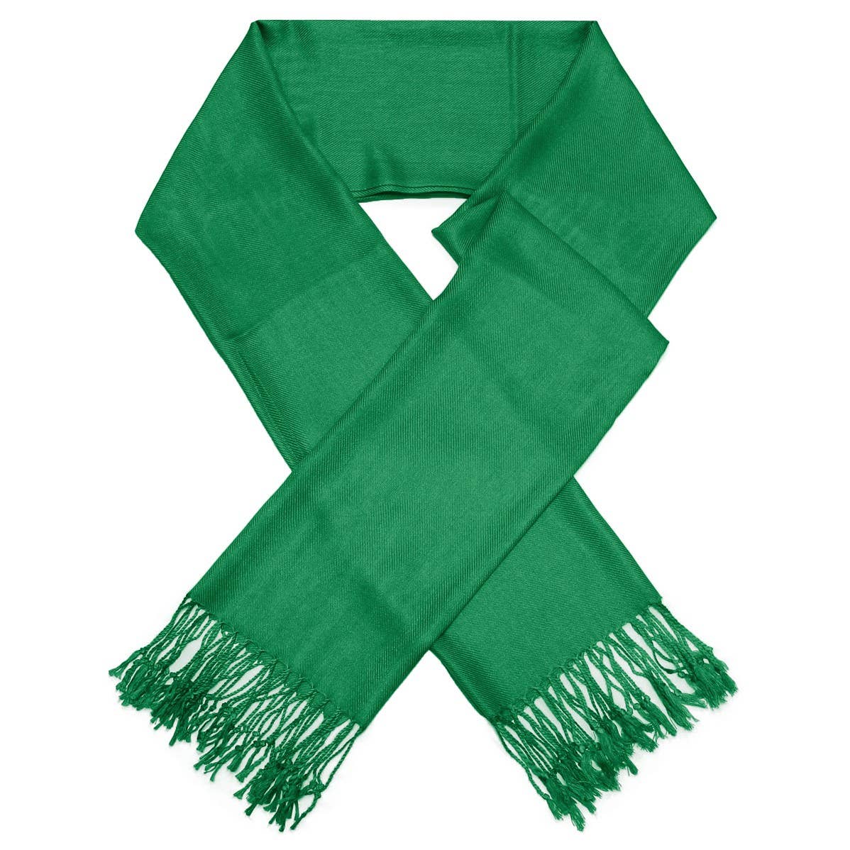 Luxury Solid Faux Pashmina Shawls & Scarves: Black